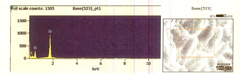 Z - Etchant 적용 코팅층 기판의 EDX data.