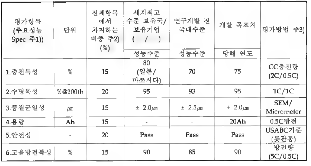 개발기술의 평가 방법 및 평가 항목