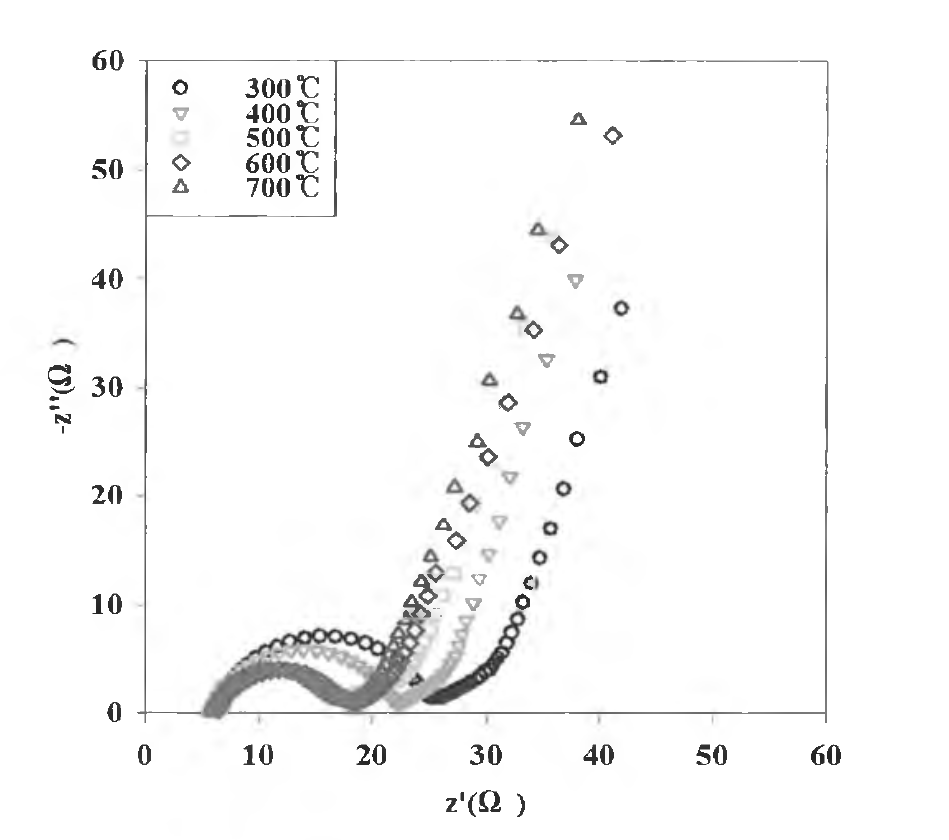 열처리 활상탄의 임피던스 측정 결과