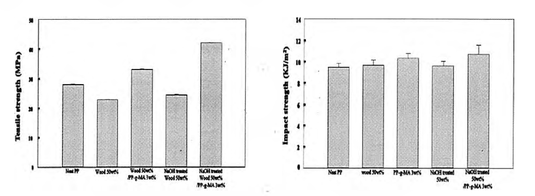 Wood Flour의 전처리에 따른 기계적 특성 변화