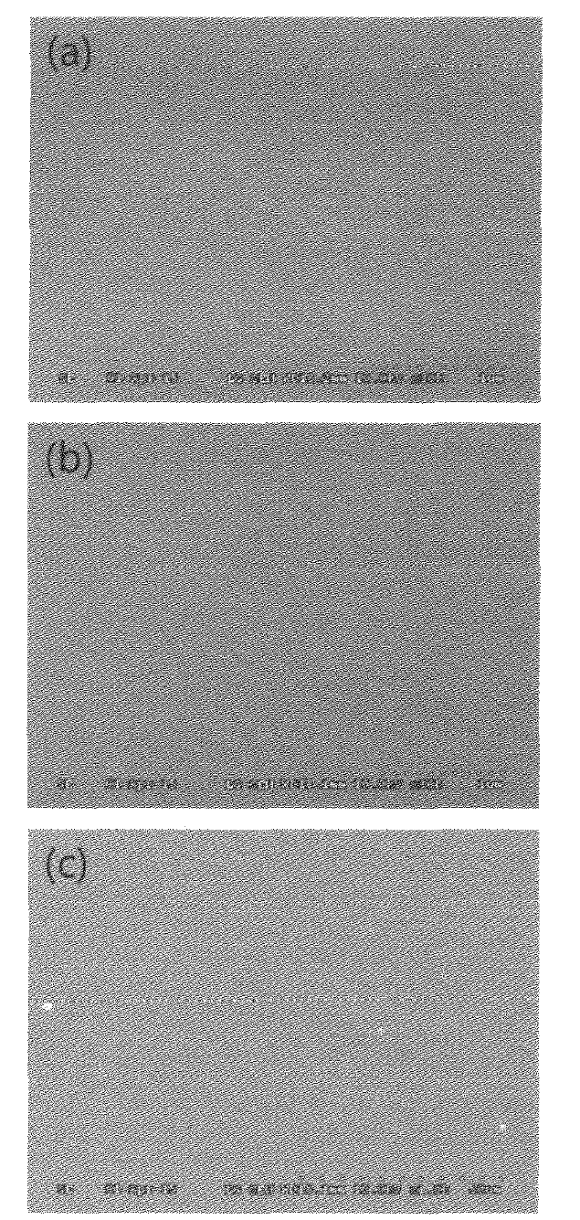 대기압 플라즈마 파워에 따른 OCA의 표면: (a)표면 처리 전, (b) 100 W, (c) 200 W