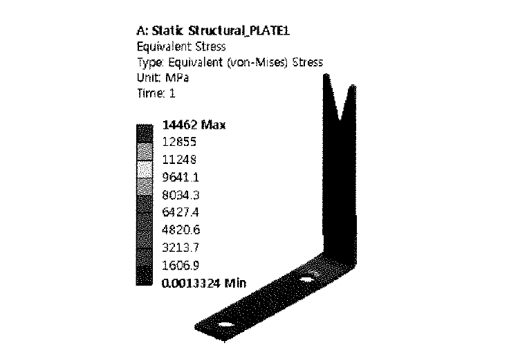 Contour of equivalent stress of PLATE-1