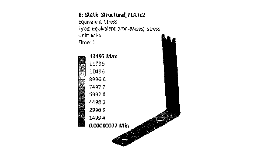 Contour of equivalent stress of PLATE-2