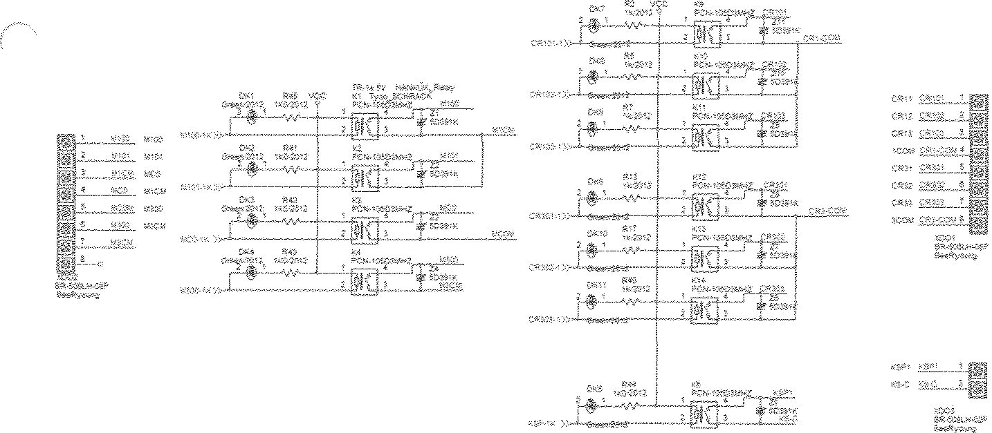 호이스트 컨트롤러 PCB 보드의 출력포트 회로도