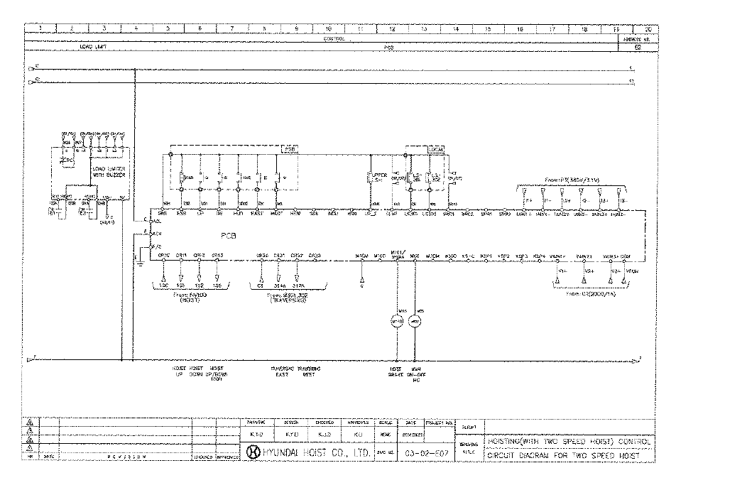 3톤 HOISTING CONTROL CIRCUIT