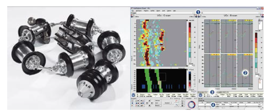 NDT Systems & Services GmbH & Co. KG 의 초음파 ILI 장비와 S/W