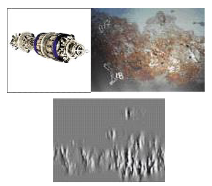 MFL MagneScan에 의한 배관 부식탐상 예 (GE Energy)