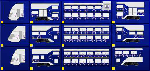 전두부,전방출구,객실,후방출구의 선택적 조합을 통한 맞춤설계(프랑스 Alstom)