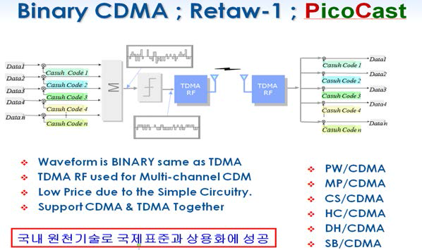 Binary CDMA 방식의 Multi Channel 정보 전송