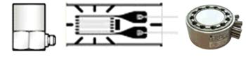 가속도, 압력, strain 등을 측정하는 센서들