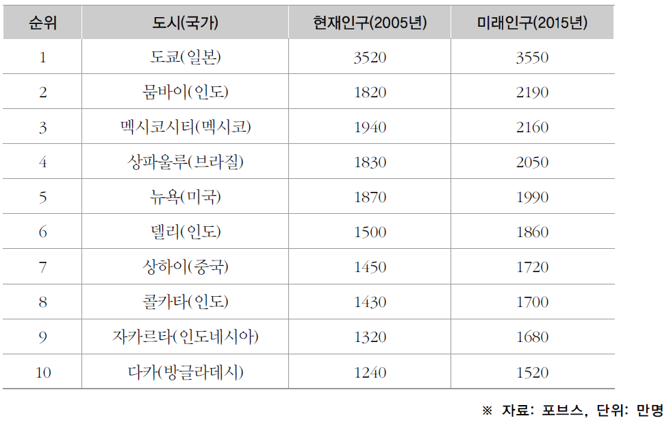 미래의 메가시티