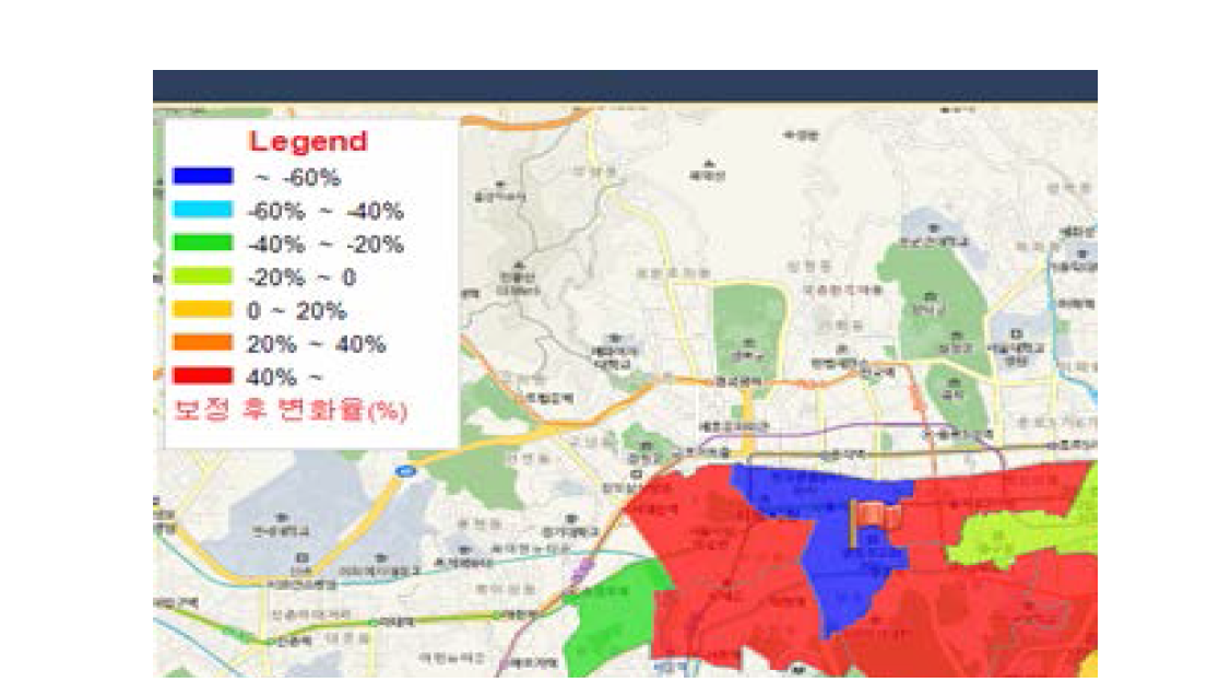 범례 표시간격 조정 및 표출