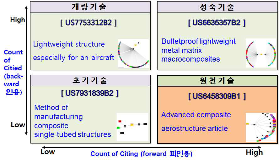 인용/피인용을 통한 원천기술 영역 도출 (example)