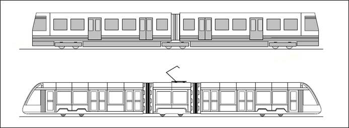 Typical tram configuration