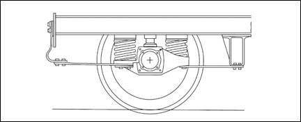 Connection between the axlebox and bogie frame using beam links
