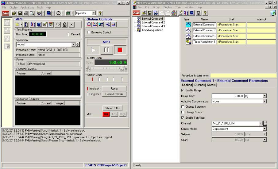 MPT Procedure Editor 실행 화면