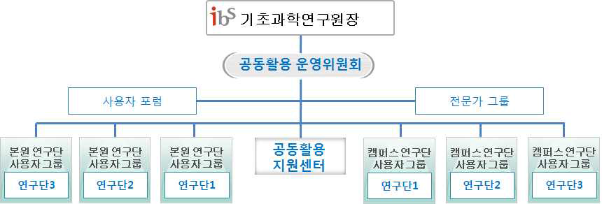 IBS 공동활용 서비스 거버넌스 추진 체계