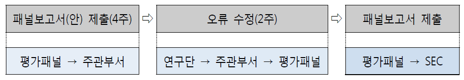 패널보고서(안) 오류 수정 절차(안)