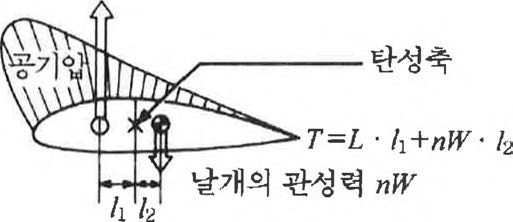 날개에 가해지는 비트림모멘트