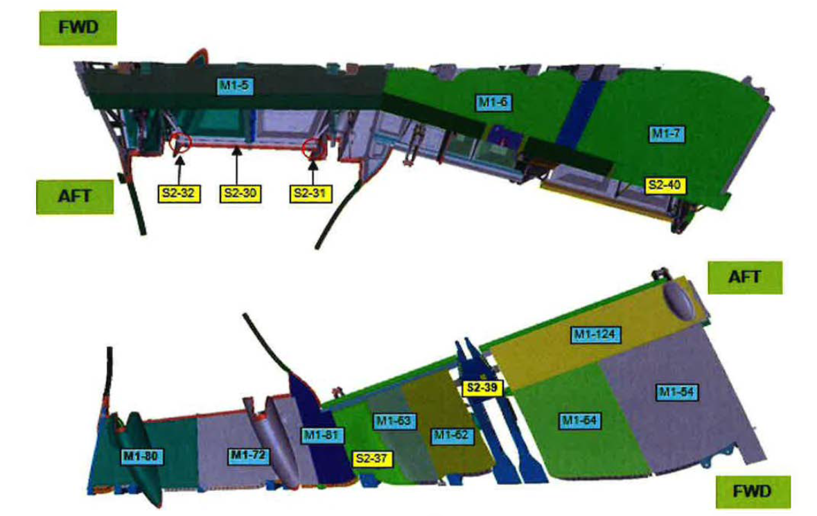 Flaperon Upper & Lower Panel