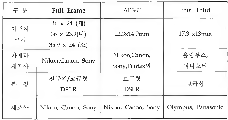 DSLR 카메라 현황