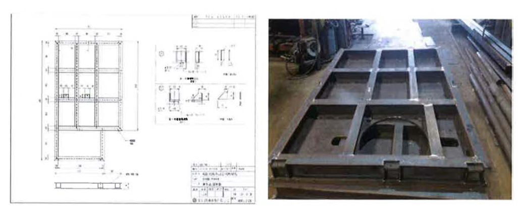 프레임 도면 및 제작사진