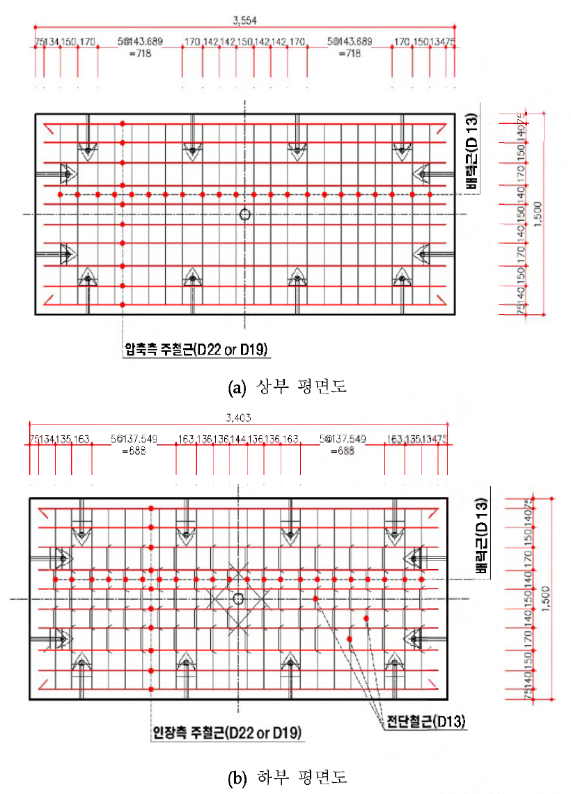 본 연구에서 제작한 세그먼트의 철근 배근도