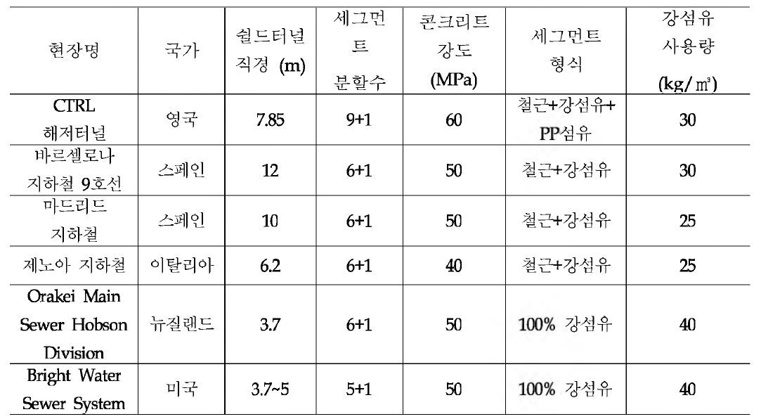 SFRC 세그먼트의 적용 사례