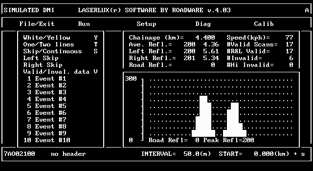 Main runtime Laserlux screen .