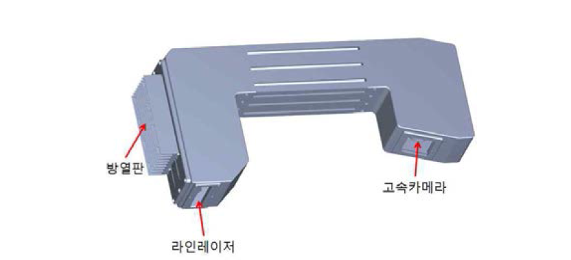 차선도색 상태측정기 3차원 레이저 변위측정기조감도