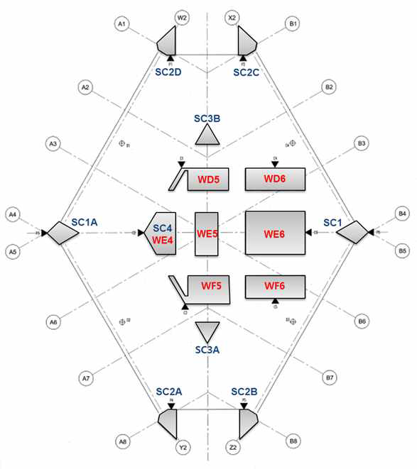 Floor plan of considered building