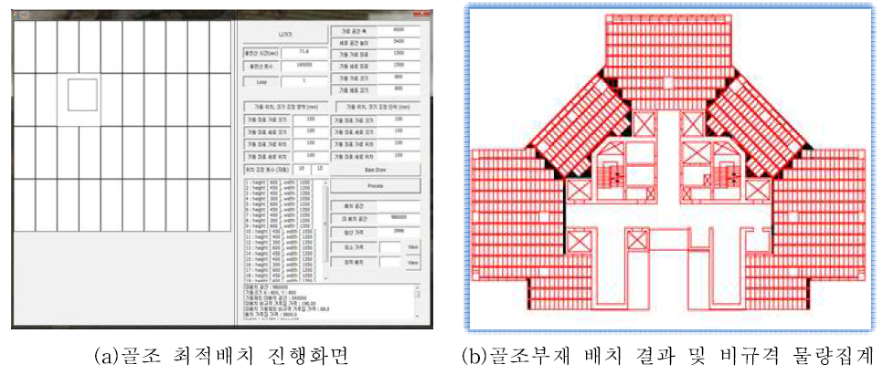 골조부재 최적화 결과