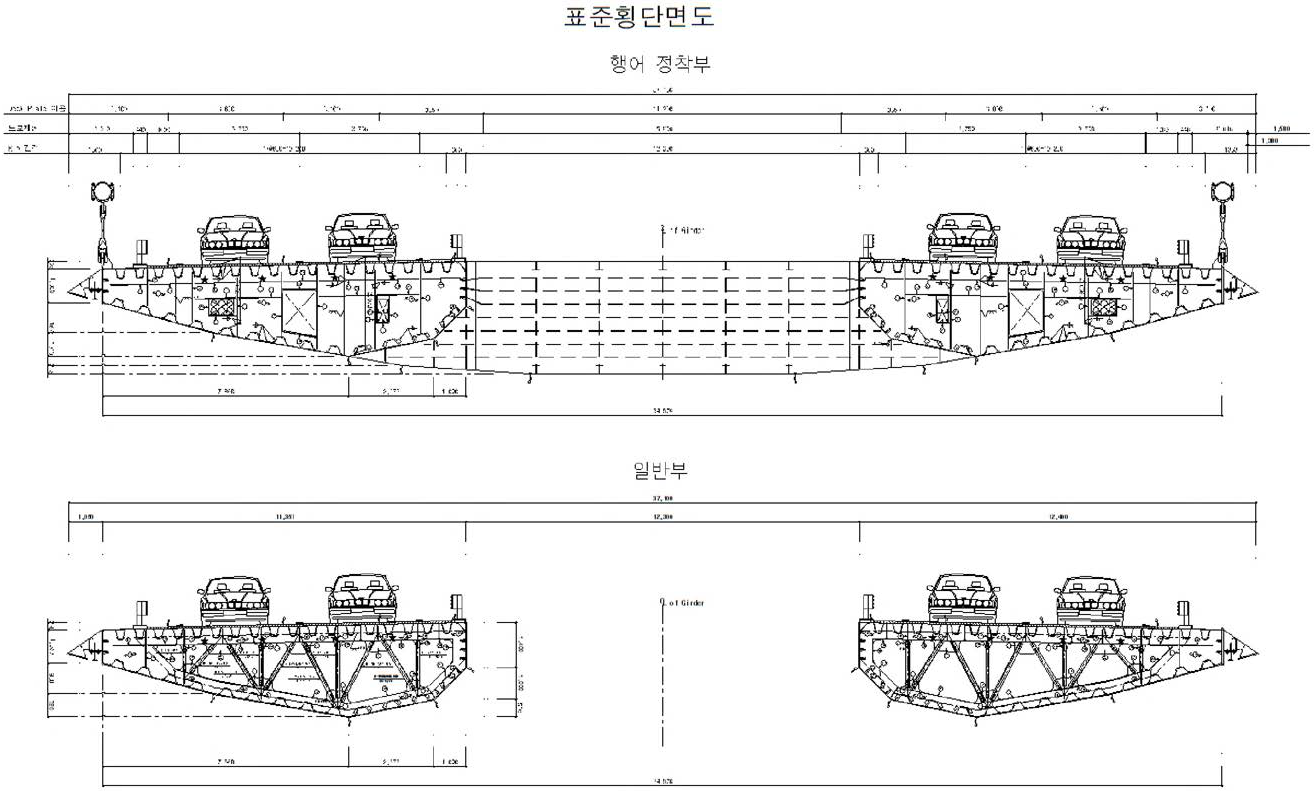 보강거더 단면도