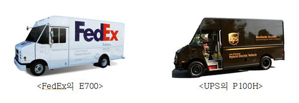 FedEx와 UPS 社의 하이브리드 전기트럭