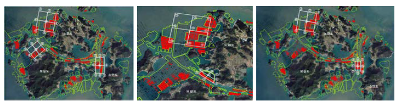 El and OPI distribution of abalone farm in 2012, 2013.(흑백)