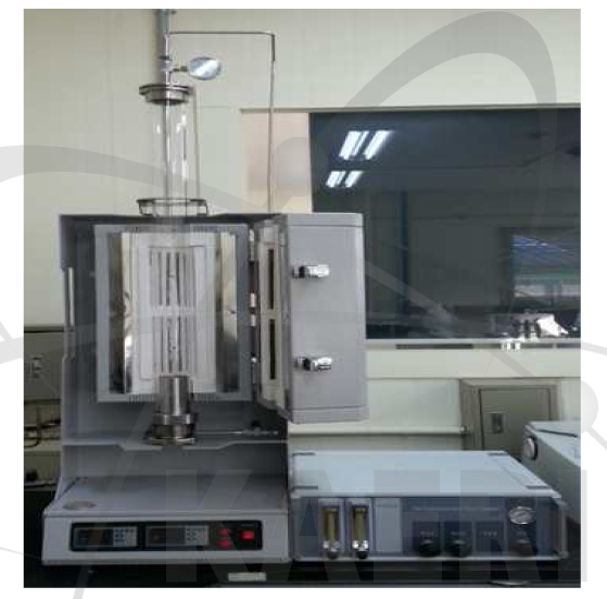 Picture of spent resin/spent activated carbon outgassing/ carbonization condition demonstration fludized bed reactor.