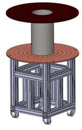 heat sink(상,하)와 center stopper 결합