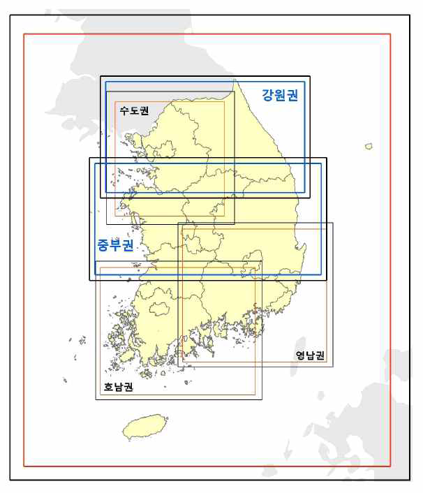 5개권역 표준도메인