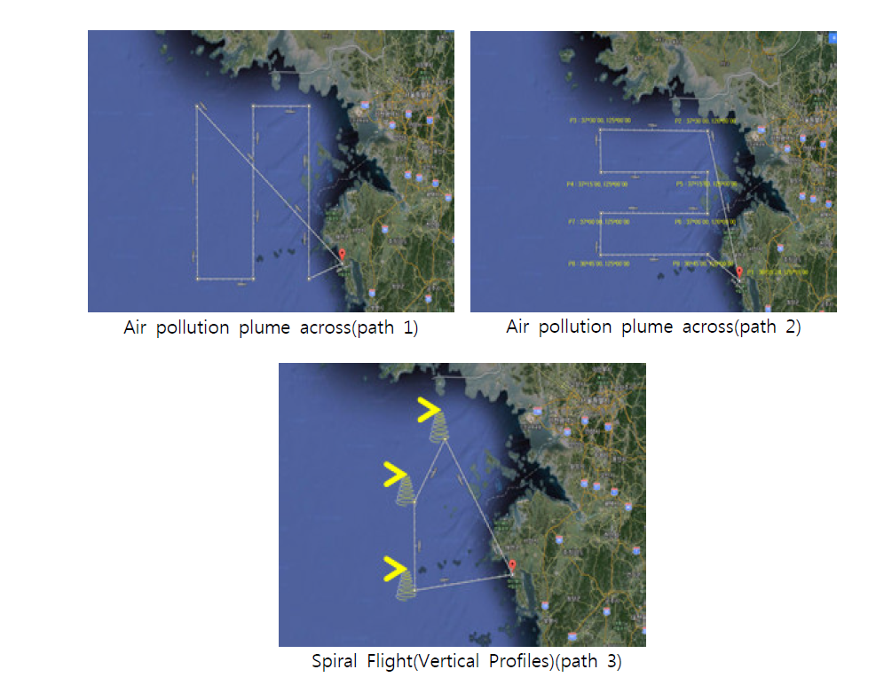 Aircraft flight path in 2015.