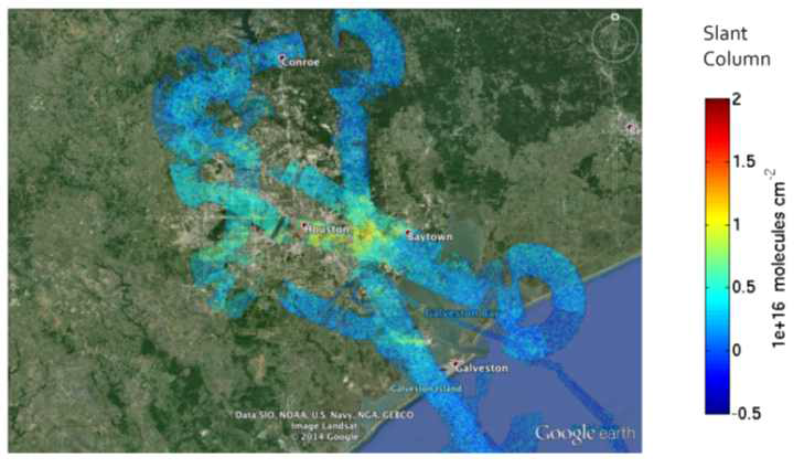 NASA Falcon aircraft flight pathway on 14 Sept. 2013