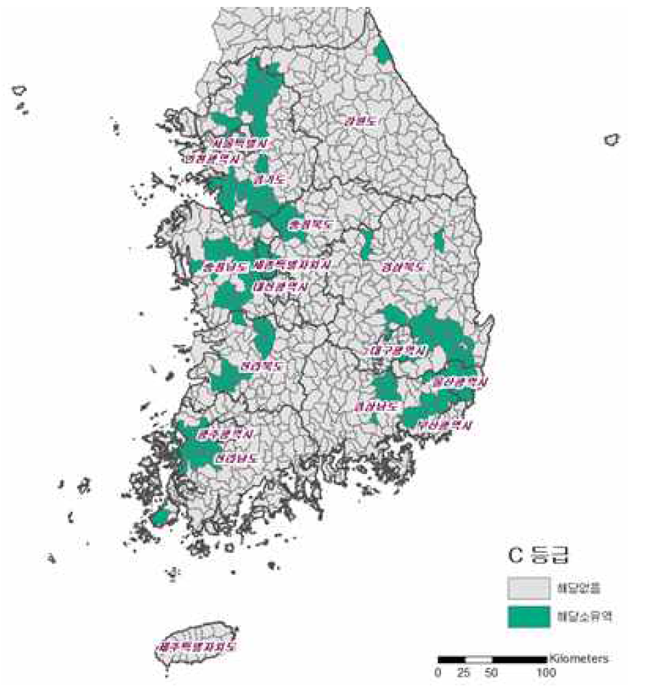 소유역별 중첩지역 선정