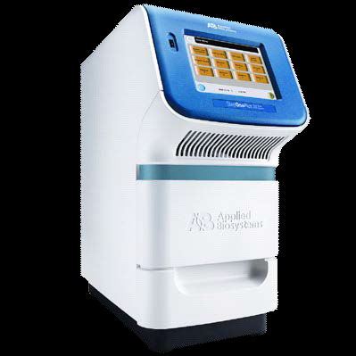 실시간 유전자증폭기(좌: Applied Biosystems Real-time PCR system, 우: 분석 소프 트웨어).