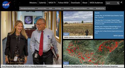 NASA 홈페이지