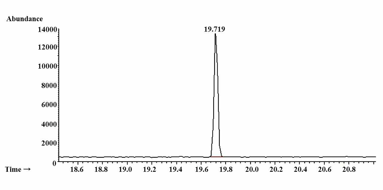 Bromoform의 GC-MS chromatogram