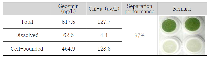 Results of separation performance test of real-time analysis system41.