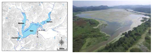 Location and foreground of Upo Wetland.