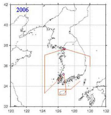 Flight measurement tracks in 2006 in Korea (LTP annual report 2006).