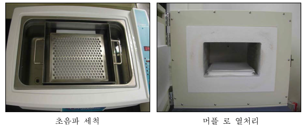 TSP 시료채취용 석영섬유필터의 전처리