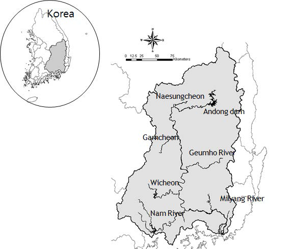 The Nakdong River and watershed