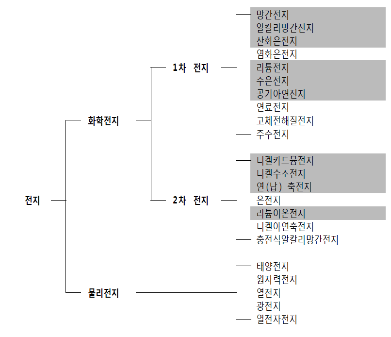 전지의 종류